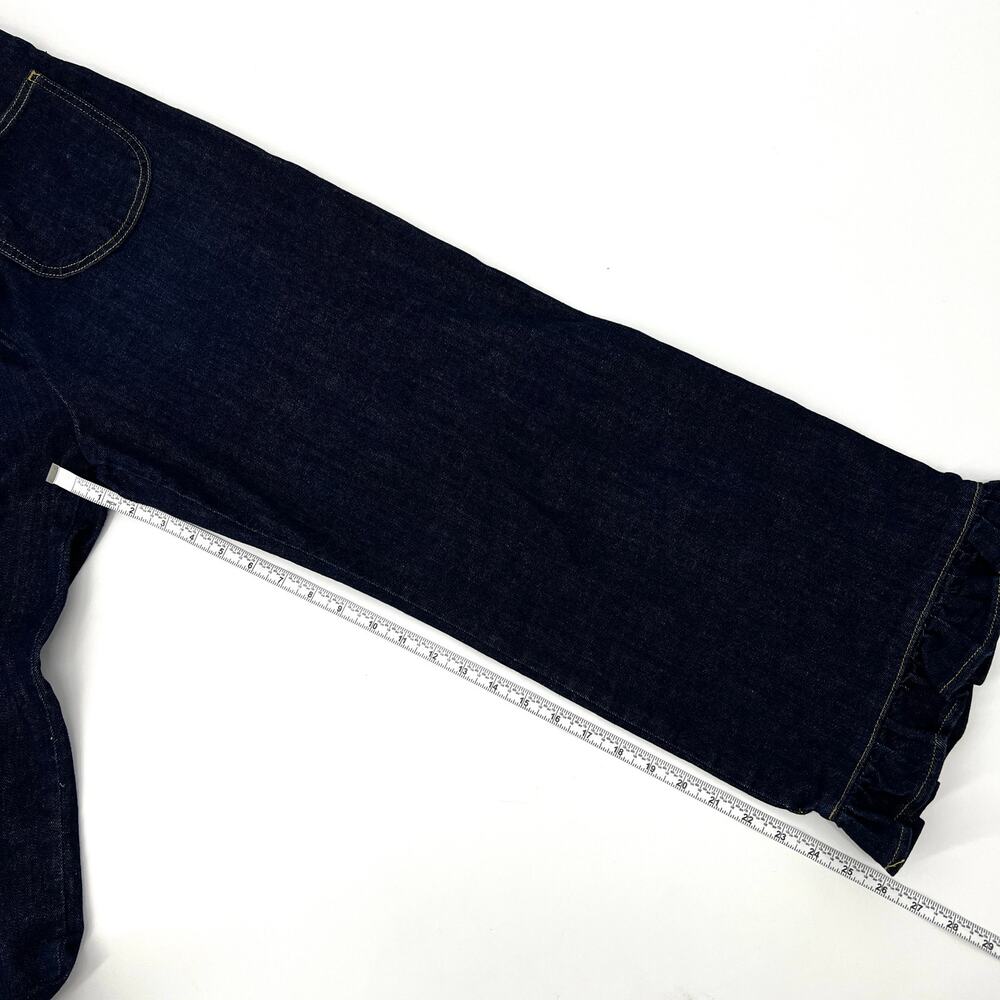 Maeve Anthropologie The Colette Ruffle Hem Wide Leg Stretch Jeans Sz 29 Preowned - Picture 6 of 11